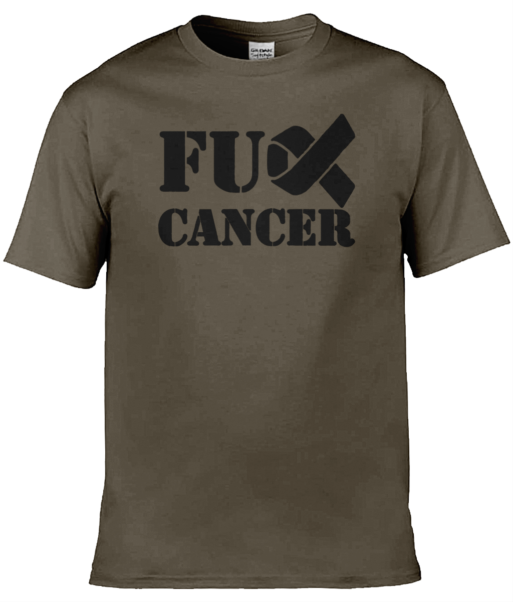 Fuck Cancer Blk Txt T-Shirt - Image 6