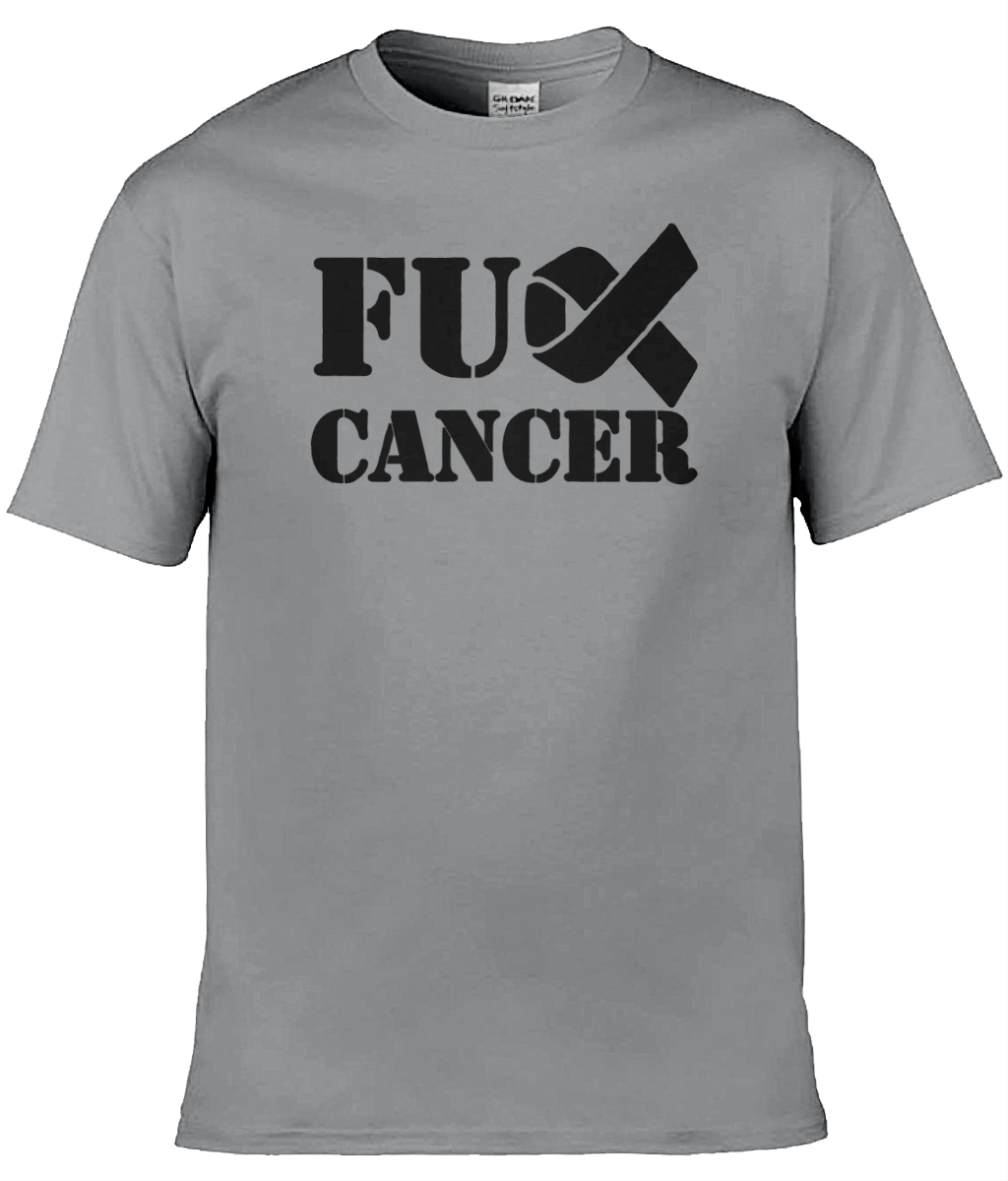 Fuck Cancer Blk Txt T-Shirt - Image 9