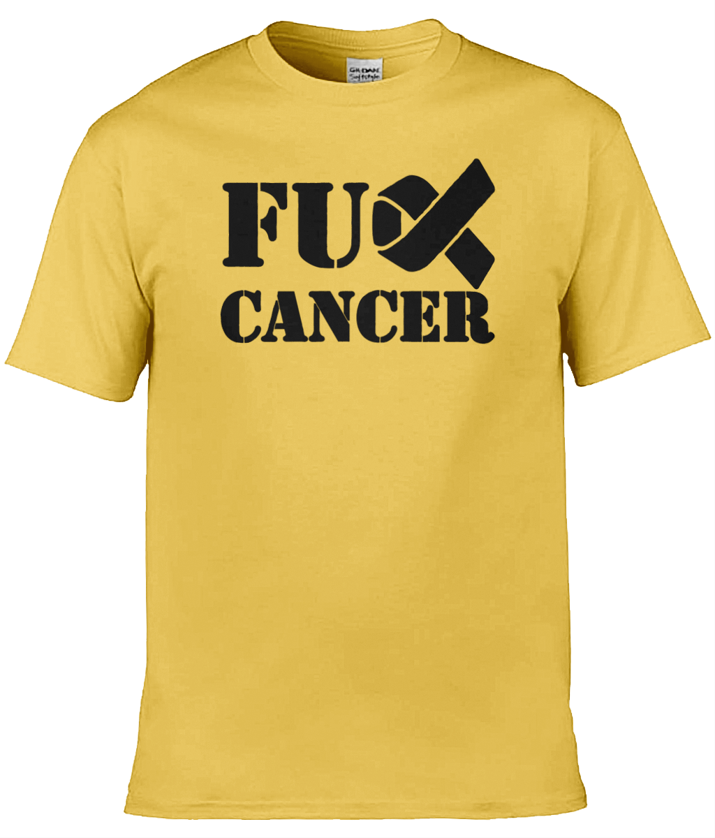 Fuck Cancer Blk Txt T-Shirt - Image 5