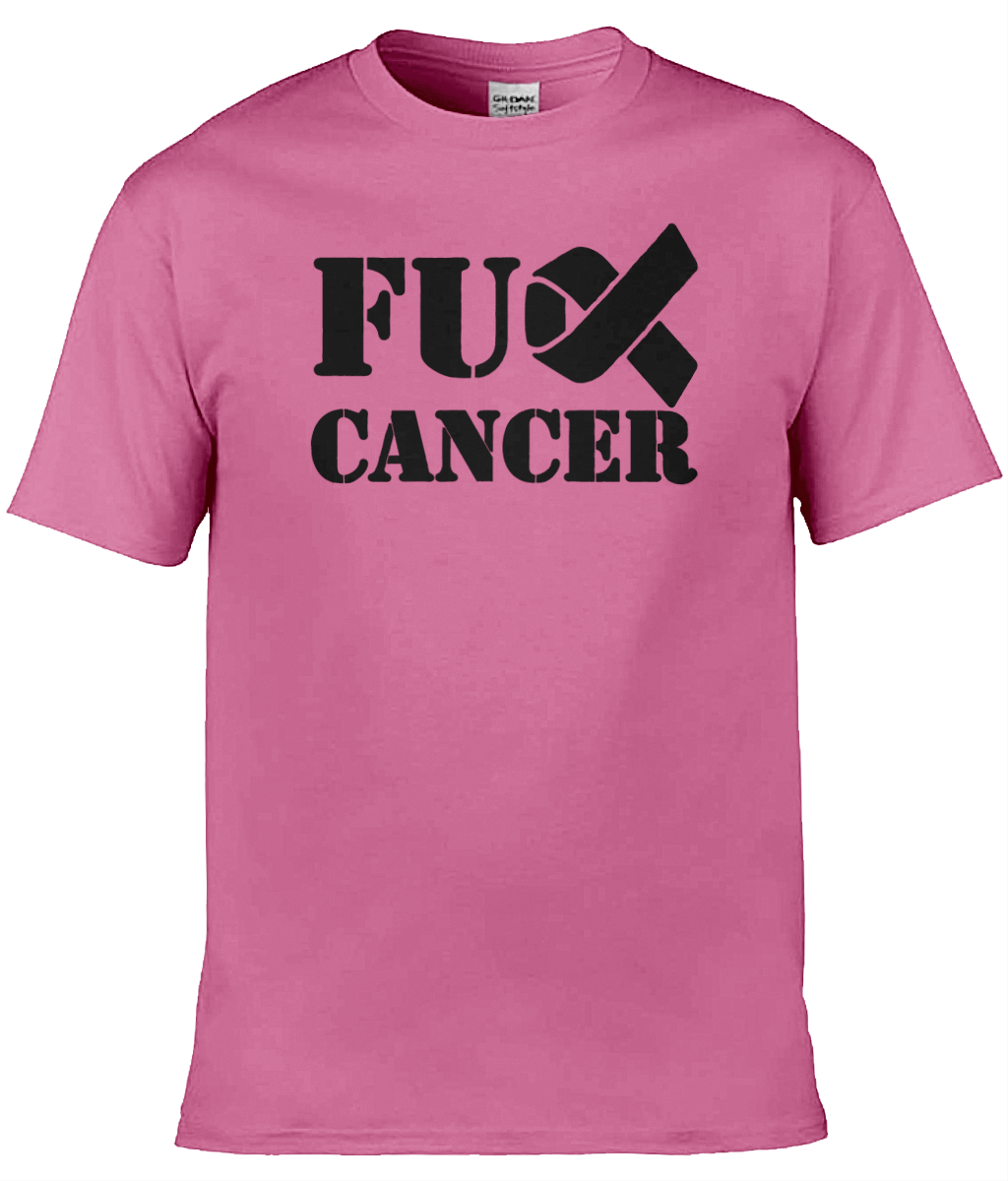 Fuck Cancer Blk Txt T-Shirt - Image 4