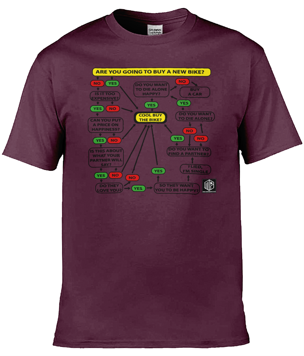 New Bike Flow Chart T-Shirt - Image 7