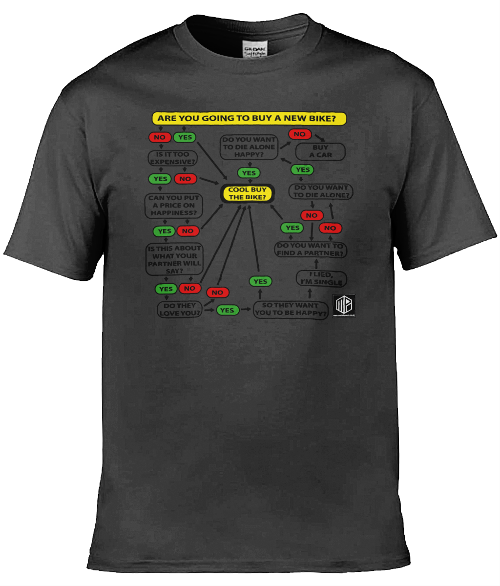 New Bike Flow Chart T-Shirt - Image 11