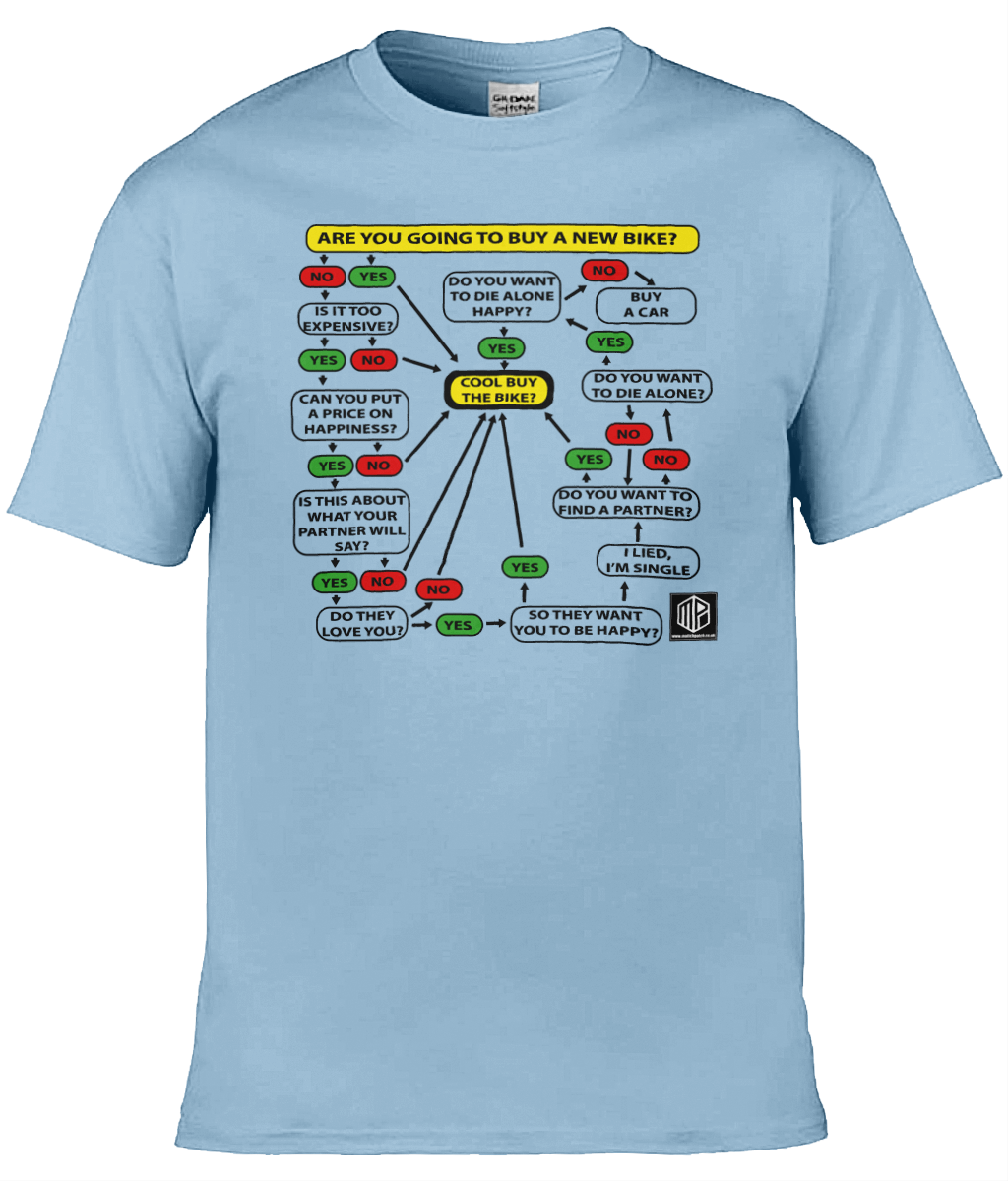 New Bike Flow Chart T-Shirt - Image 8