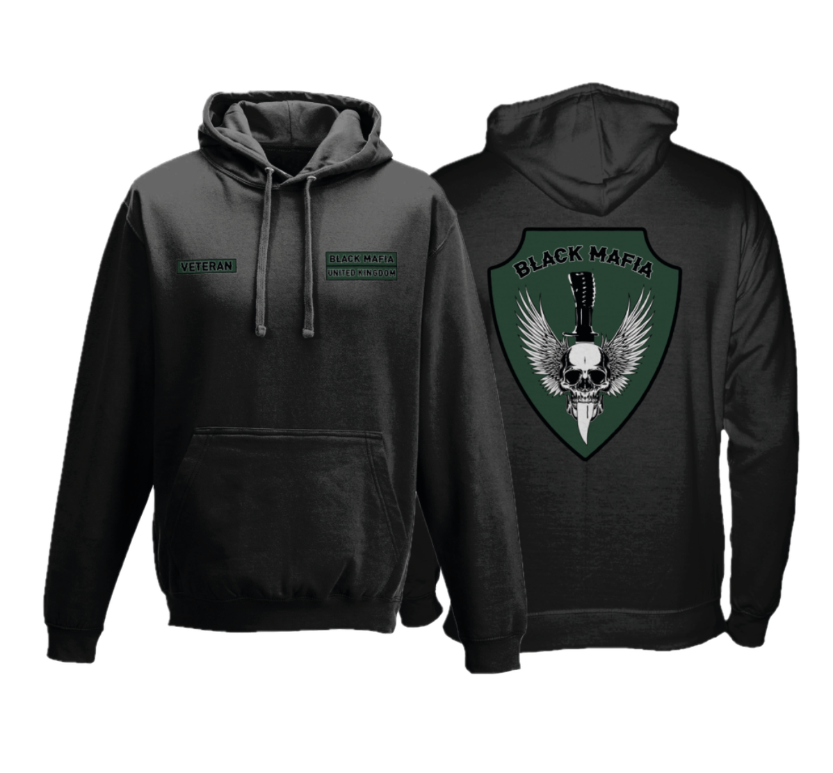 Black Mafia Riders Club Cut Style Classic Hoodie