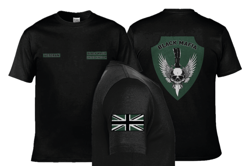 Black Mafia Riders Club Cut Style T-Shirt
